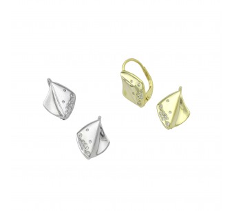 Diamond Leaf Earrings