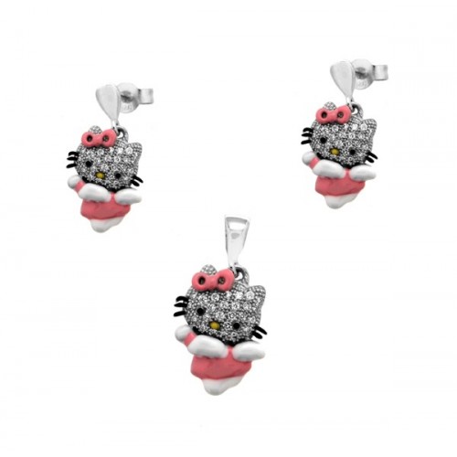 Silver jewellery set for children