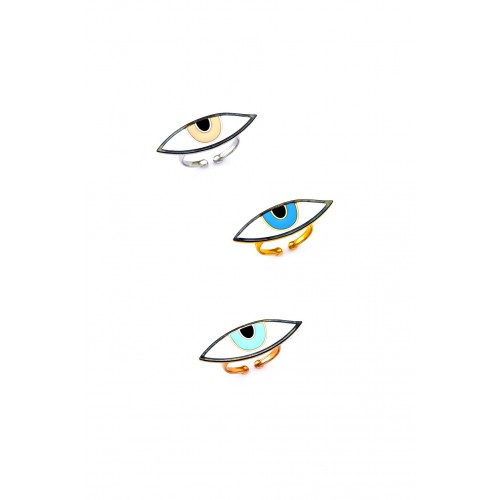Silver ring eye