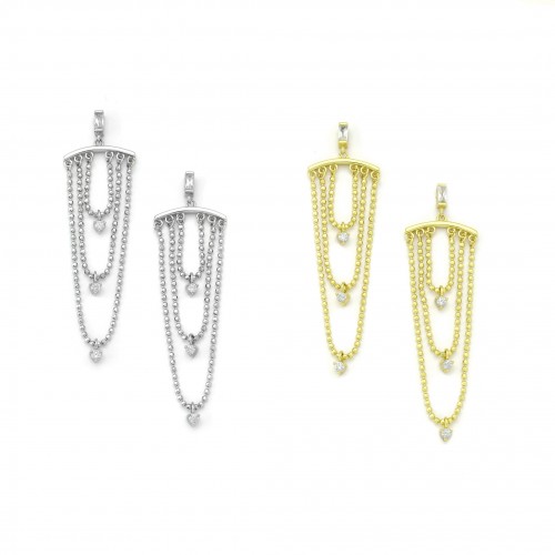 Triple Pendant Earrings