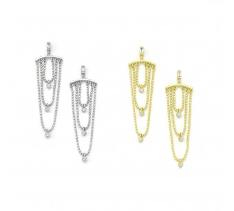 Triple Pendant Earrings