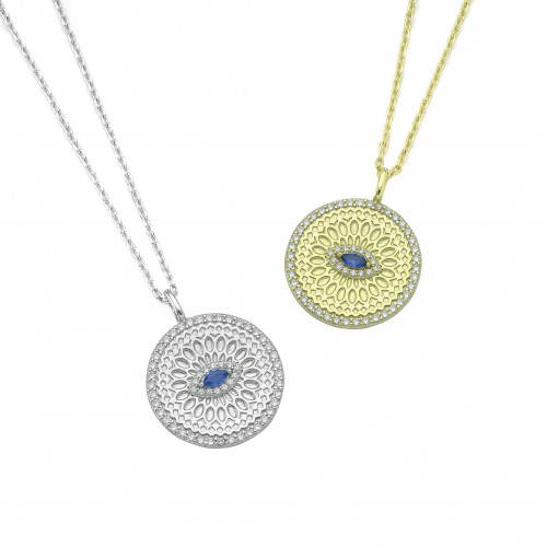 Round Disk Necklace