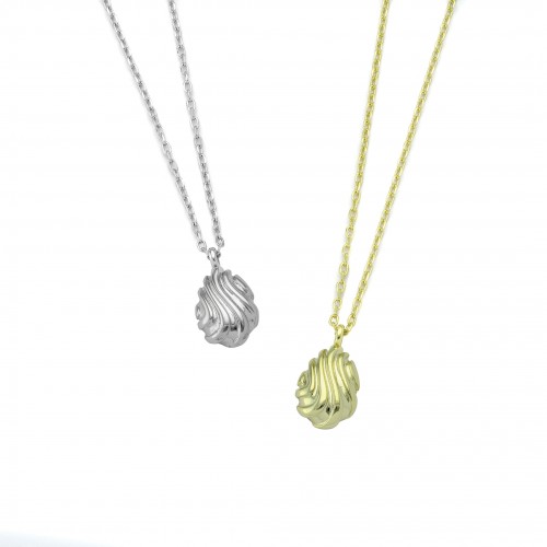 Crumpled Shell Necklace