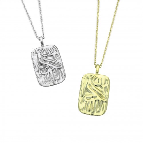 Crumpled Tile Necklace