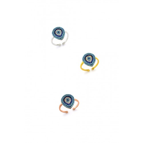 Silver target ring