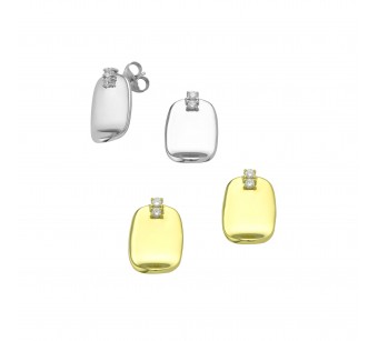 Rectangular Disks Earrings