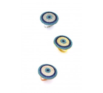 Silver target ring