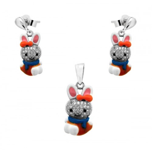 Silver jewellery set for children