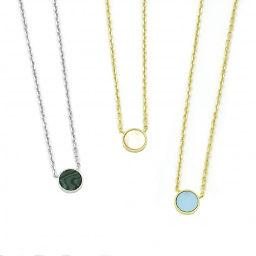 Round Disk Necklace
