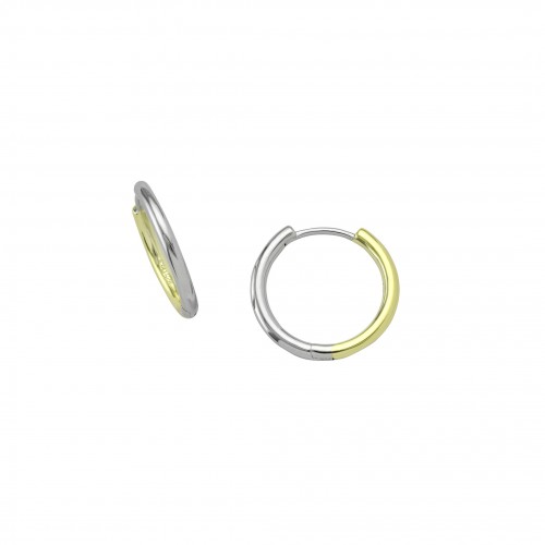 Two-Tone Hoop Earrings