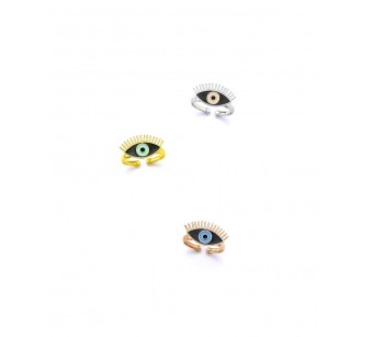 Silver eye ring 2