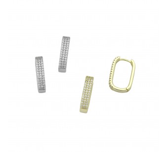 Oval Hoop Earrings