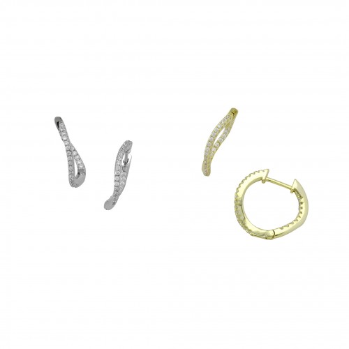 "Crumpled" Hoop Earrings