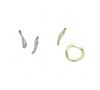 "Crumpled" Hoop Earrings