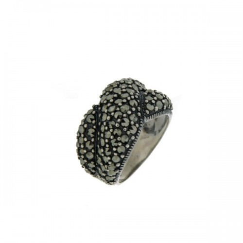 Silver marcasite ring