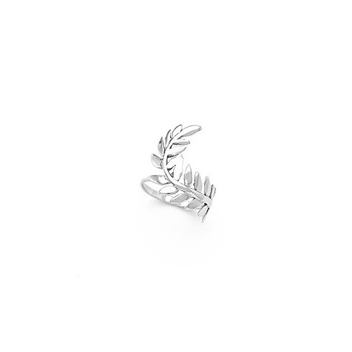 Silver twig ring