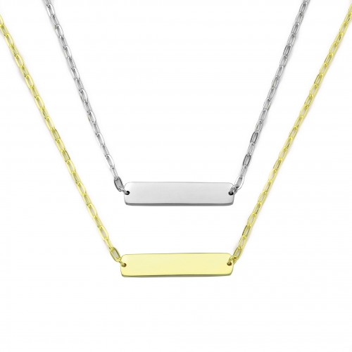 Flat Bar Necklace
