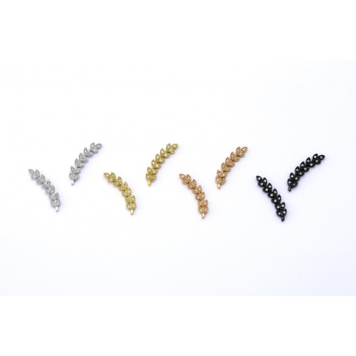 Silver twig earcuffs