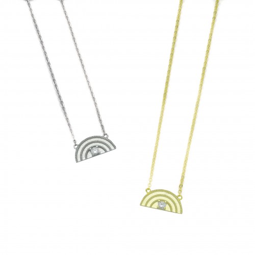 Half Disk Necklace