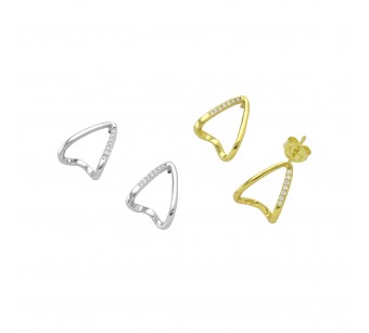 "Crumpled" Hoop Earrings