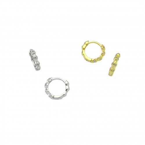 "Crumpled" Hoop Earrings