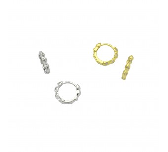 "Crumpled" Hoop Earrings