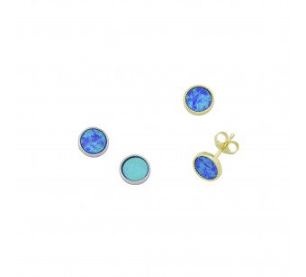 Round Disk Earrings