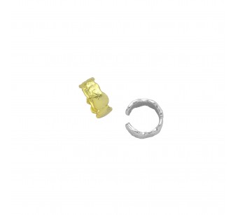 Crumbled Hoop Earrings