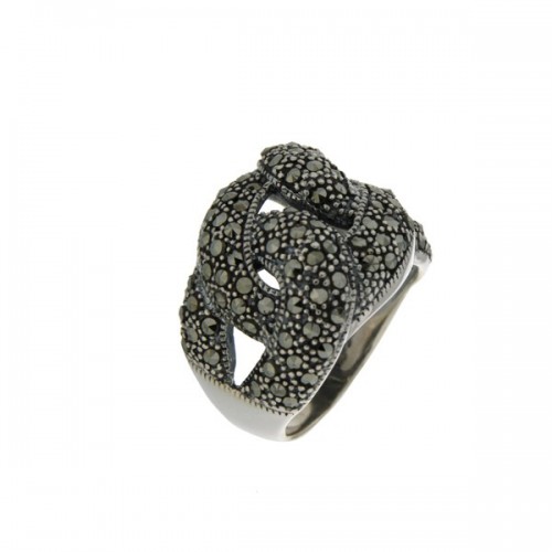 Silver marcasite ring
