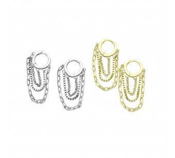 Mini Hoop Earrings & Chains