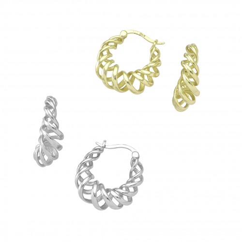 "Cable" Hoop Earrings