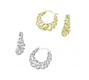 "Cable" Hoop Earrings