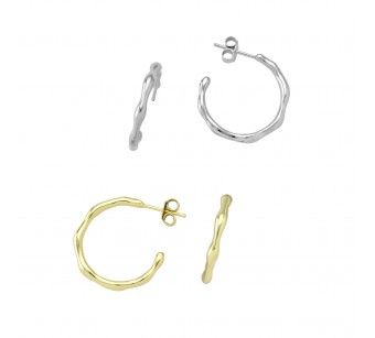 Wavy Hoop Earrings