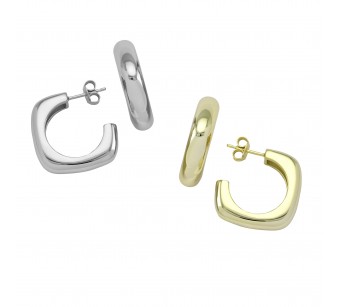 Open Square Hoop Earrings