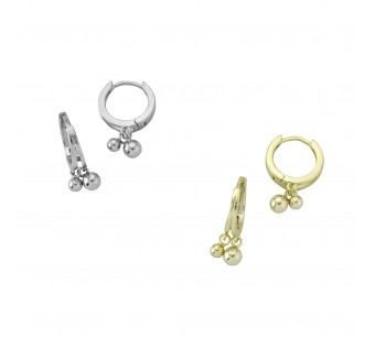 Double Hoop Earrings with...