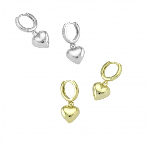 Hoop Heart Earrings