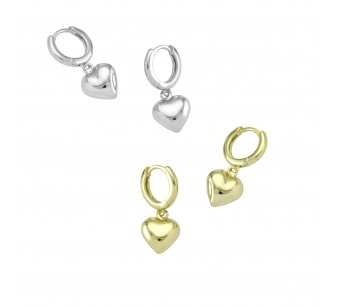 Hoop Heart Earrings