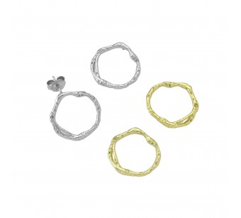 Crumbled Hoop Earrings