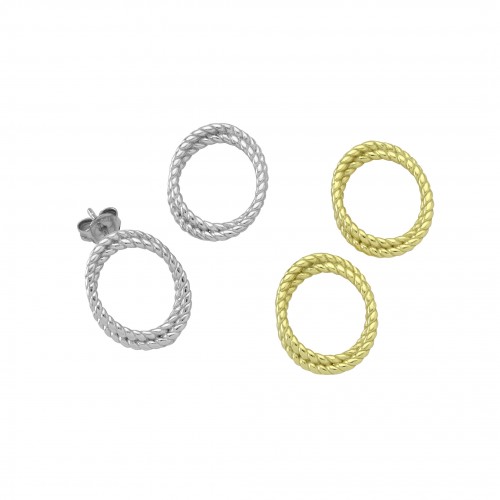 Rope Double Hoop Earrings