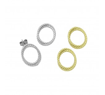 Rope Double Hoop Earrings