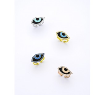 Silver eye ring