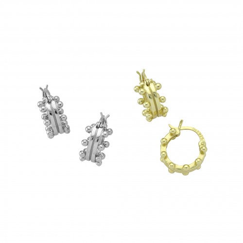 Hoop Earrings with Beads