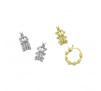 Hoop Earrings with Beads