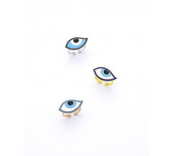 Silver eye ring 2
