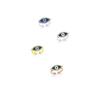 Silver eye ring