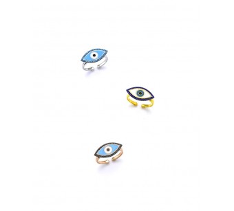 Silver eye ring 2