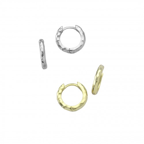 Crumbled Hoop Earrings