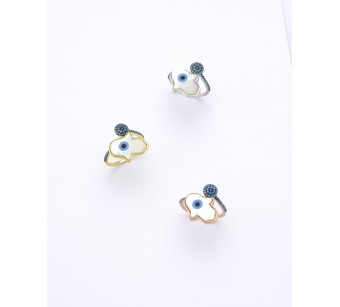 Silver hamsa ring